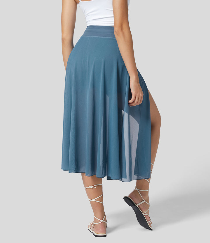 Claudia™| Hoog getailleerde 2-in-1 Rok