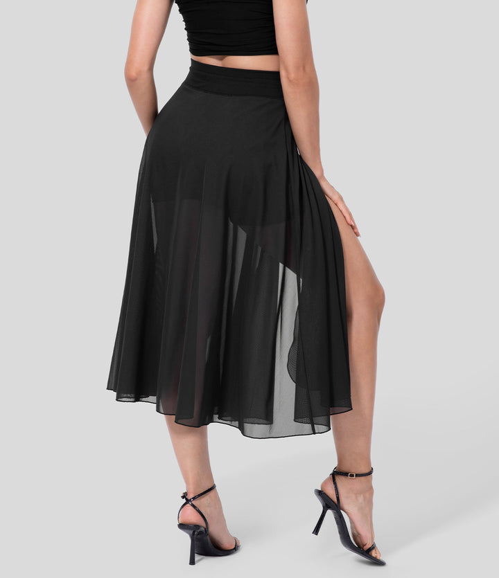 Claudia™| Hoog getailleerde 2-in-1 Rok
