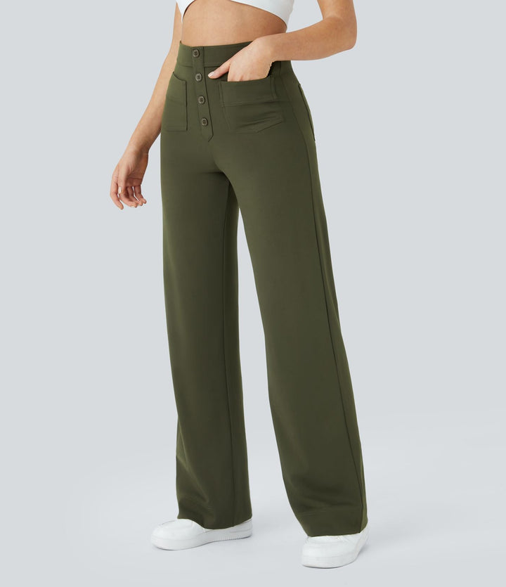 Esma™|Elastische broek hoge Taille