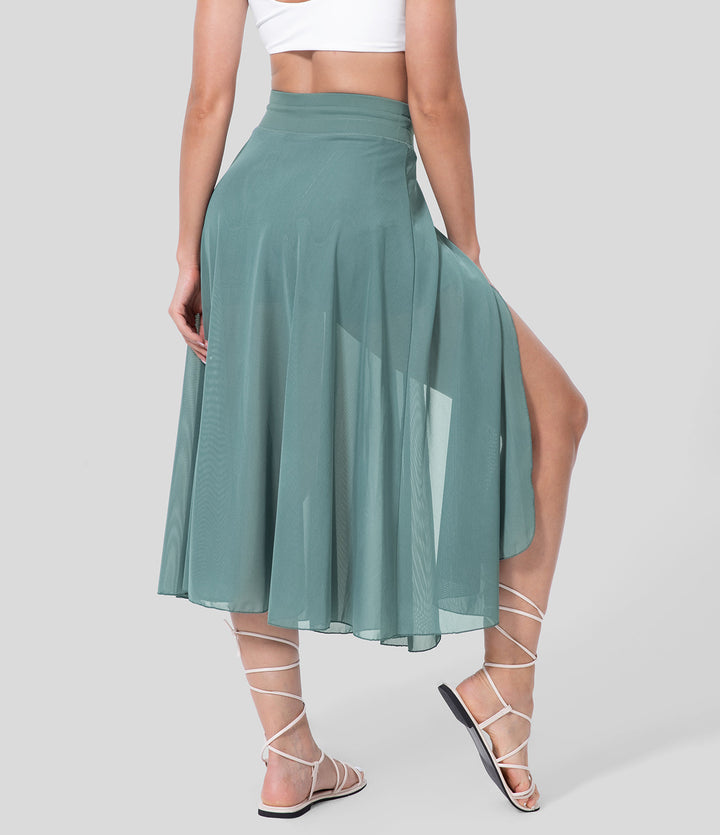 Claudia™| Hoog getailleerde 2-in-1 Rok