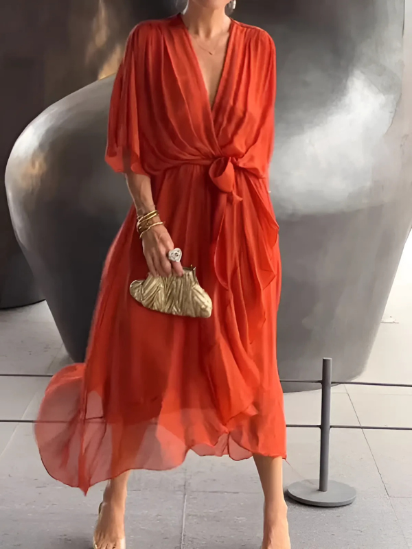 Stella™|Tijdloze Wrap Midi Jurk