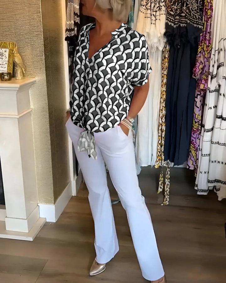Leonie™|V-hals Blouse