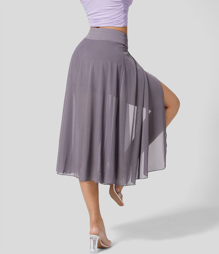 Claudia™| Hoog getailleerde 2-in-1 Rok