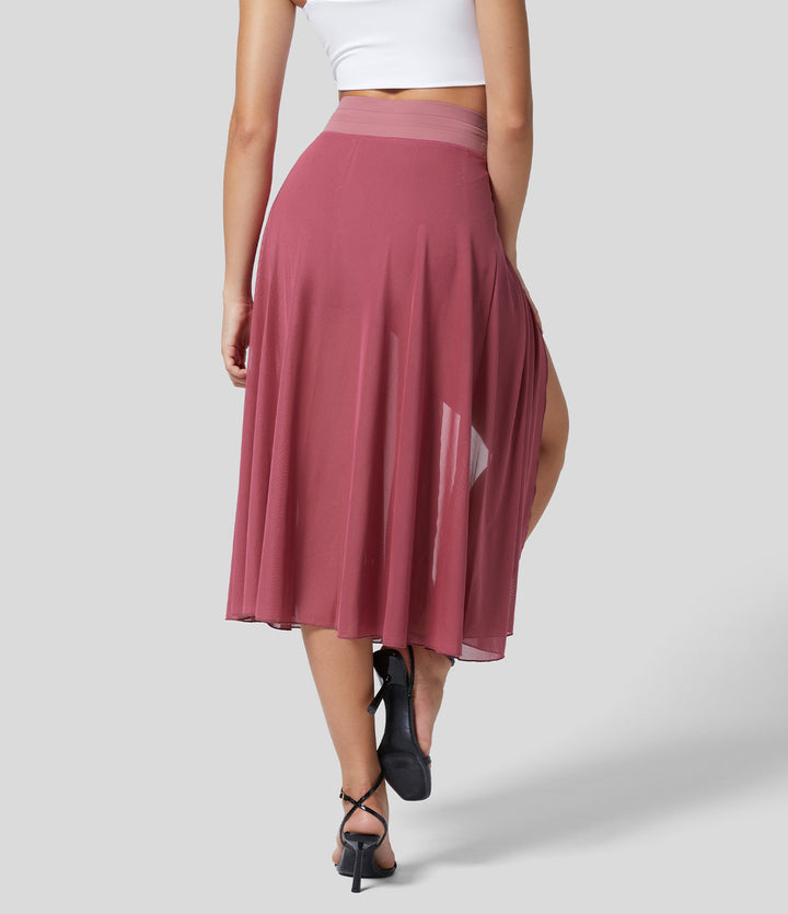 Claudia™| Hoog getailleerde 2-in-1 Rok