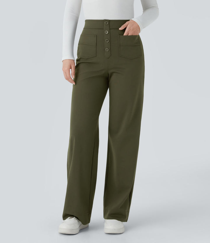 Esma™|Elastische broek hoge Taille