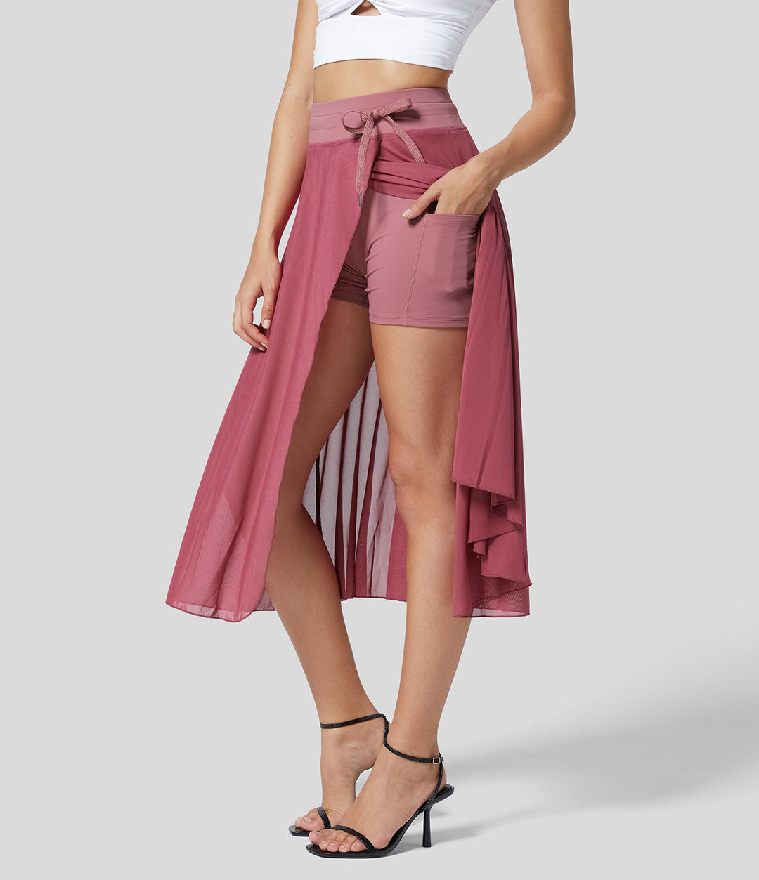 Claudia™| Hoog getailleerde 2-in-1 Rok
