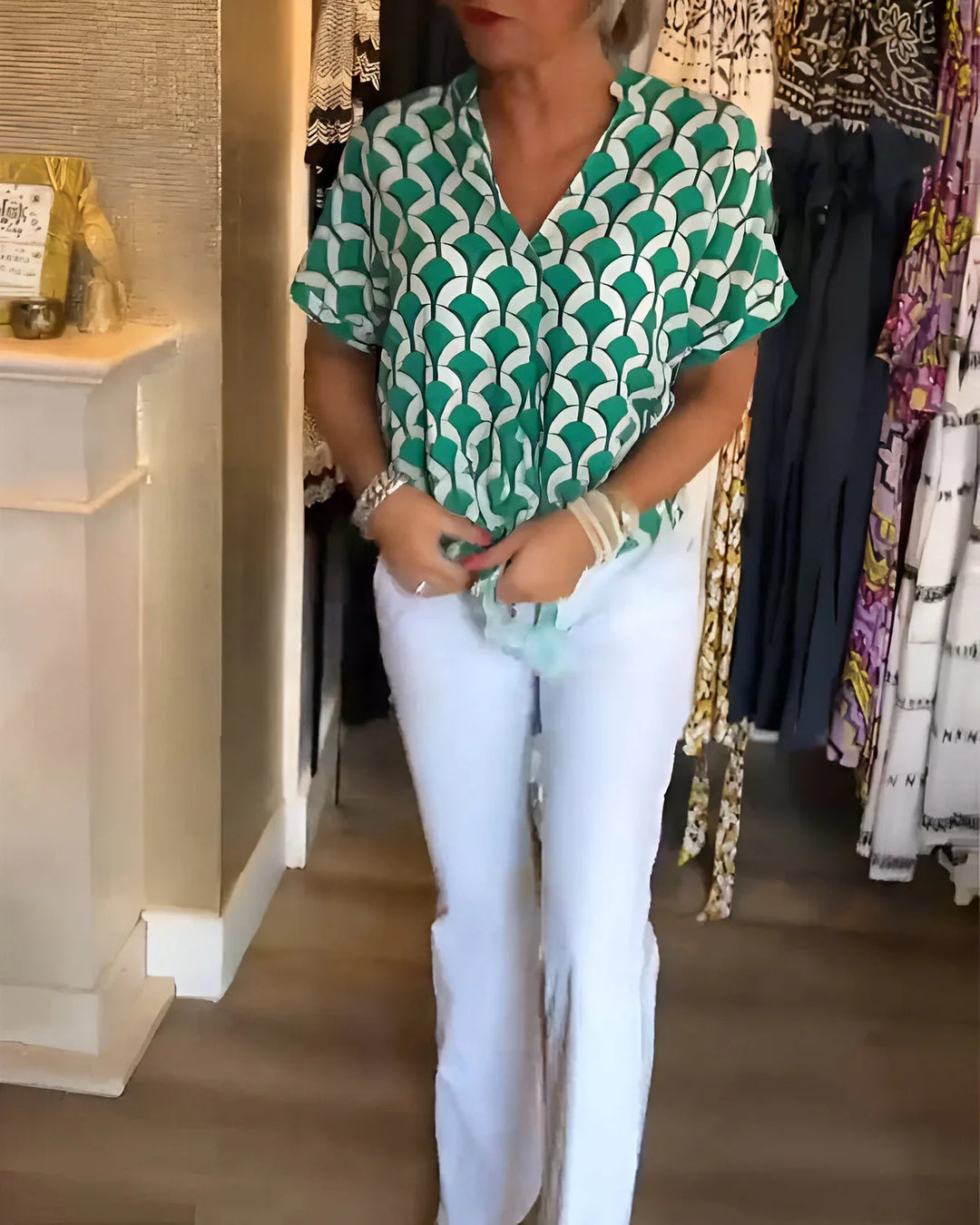 Leonie™|V-hals Blouse