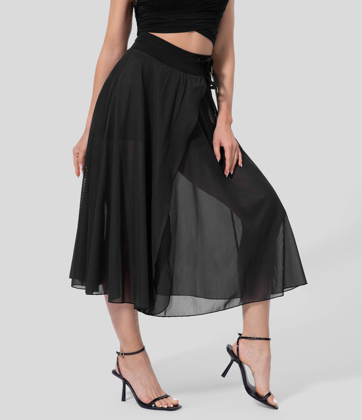 Claudia™| Hoog getailleerde 2-in-1 Rok