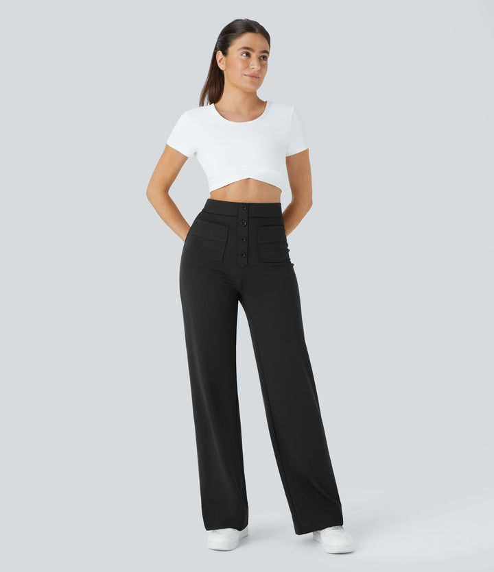 Esma™|Elastische broek hoge Taille