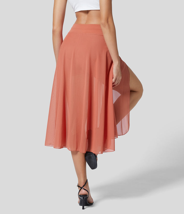 Claudia™| Hoog getailleerde 2-in-1 Rok