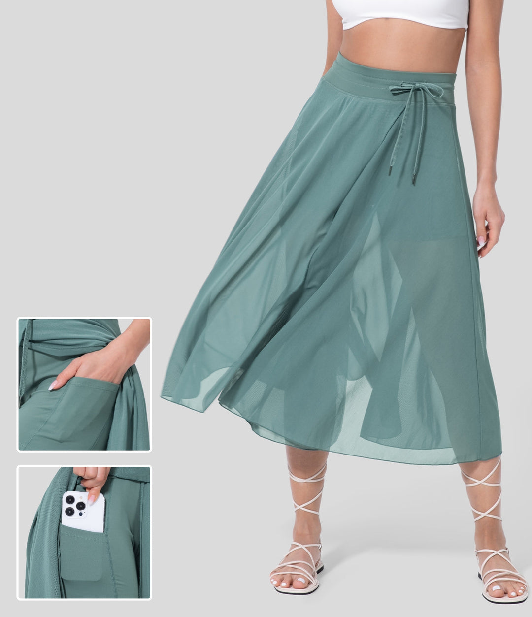 Claudia™| Hoog getailleerde 2-in-1 Rok