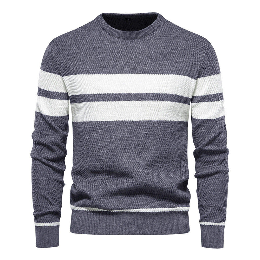 Fabian™|Gestreepte Trui Met Ronde Hals