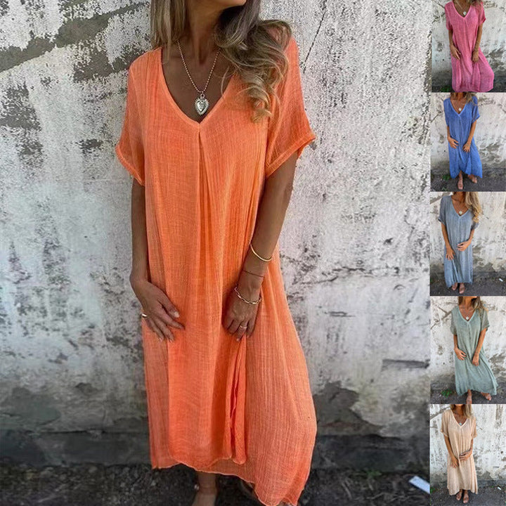 Miranda™|Luchtige V-hals Jurk