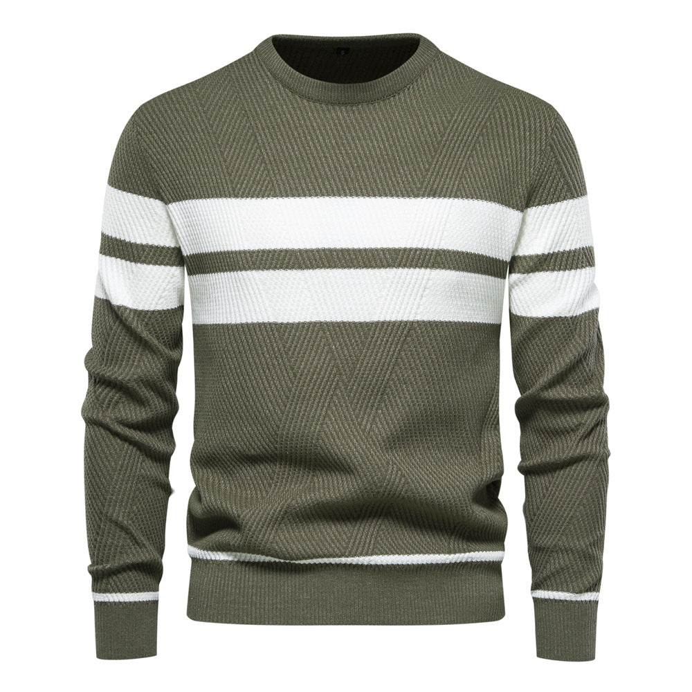 Fabian™|Gestreepte Trui Met Ronde Hals