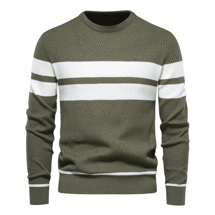 Fabian™|Gestreepte Trui Met Ronde Hals