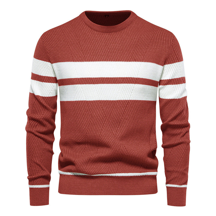 Fabian™|Gestreepte Trui Met Ronde Hals