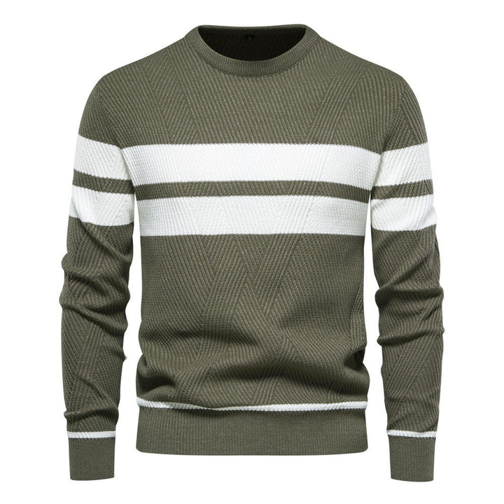 Fabian™|Gestreepte Trui Met Ronde Hals