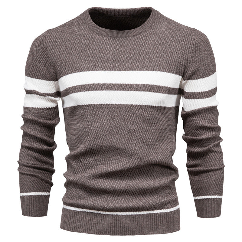 Fabian™|Gestreepte Trui Met Ronde Hals