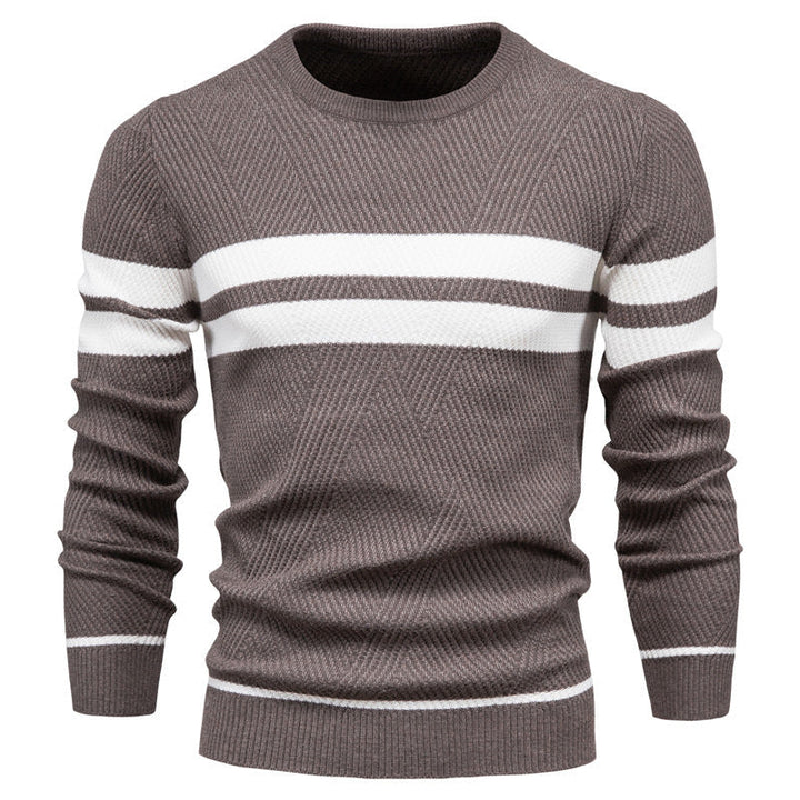 Fabian™|Gestreepte Trui Met Ronde Hals