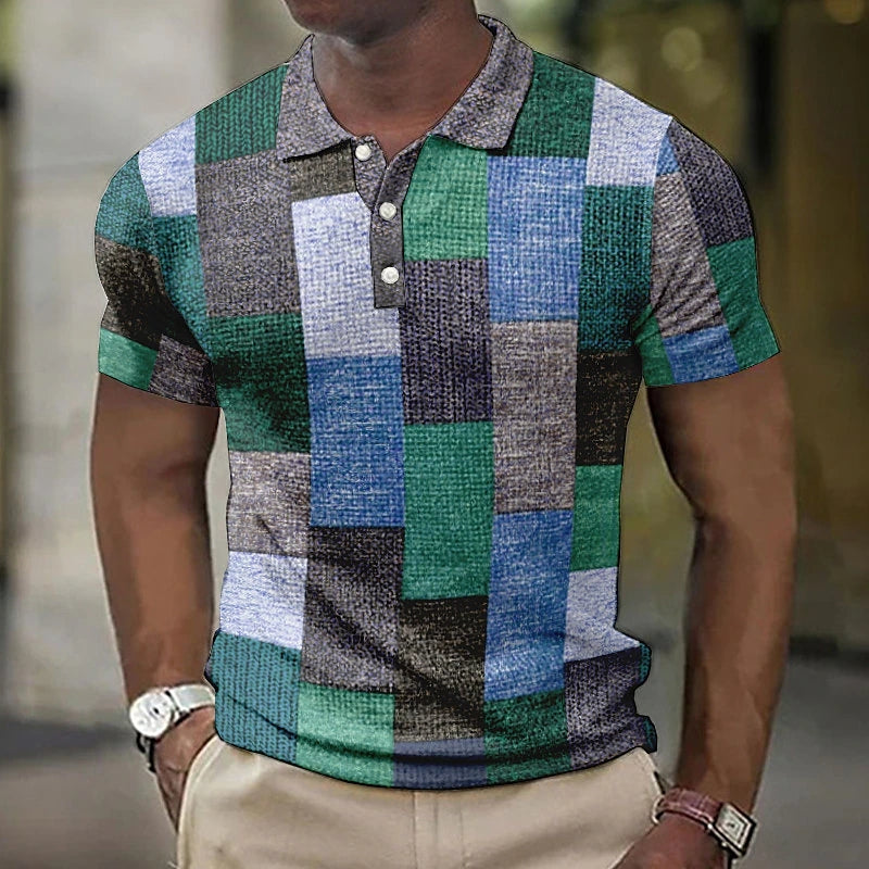 Boris™|Multikleur polo in moderne stijl
