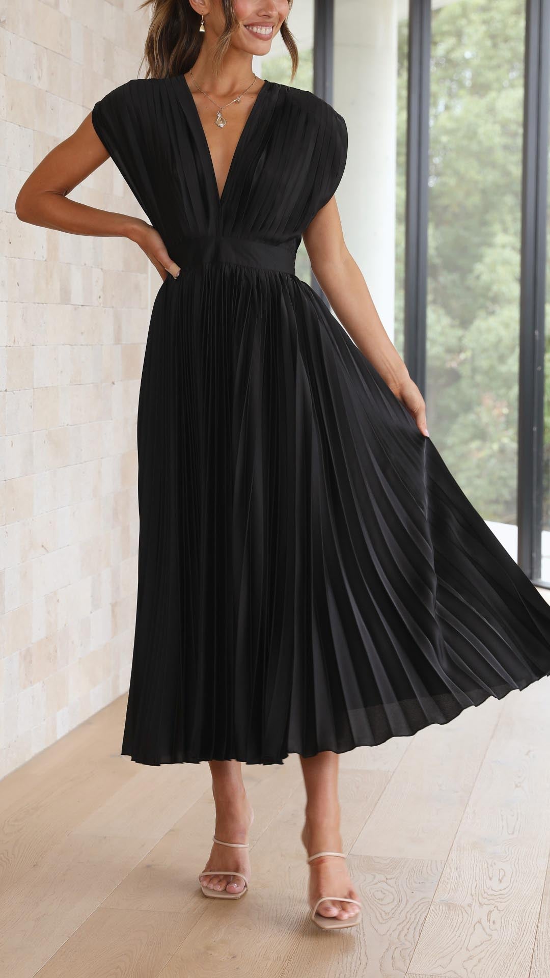 Elvira™|Elegant Geplooide Jurk
