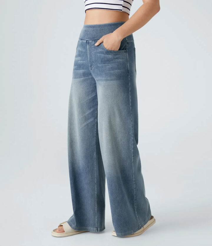 Lisa™|Elastische broek met hoge taille