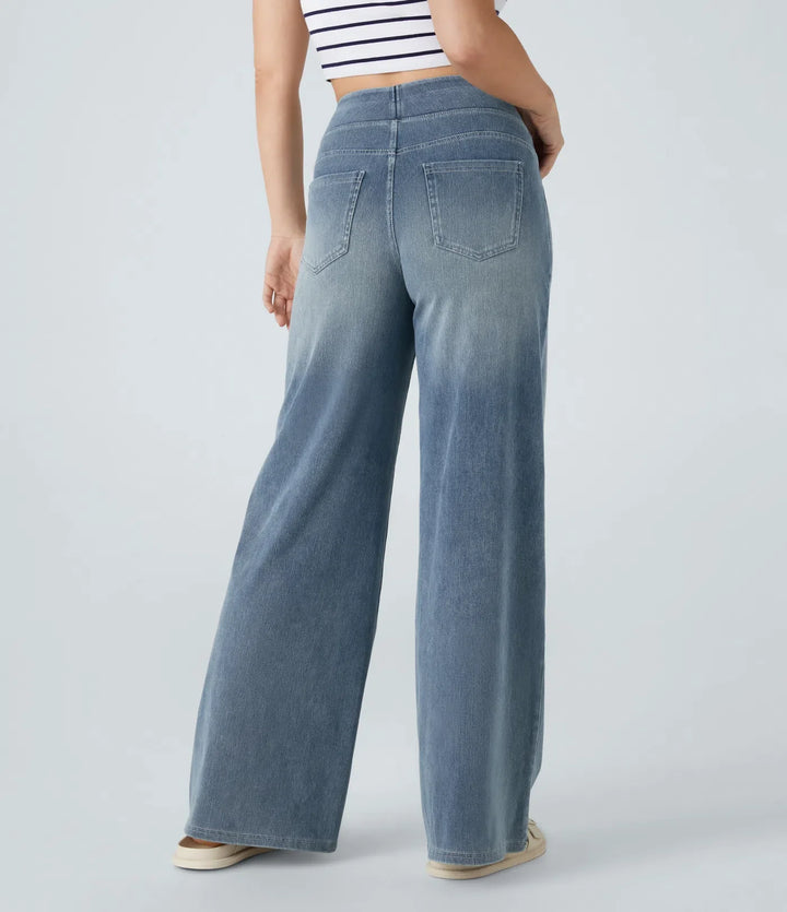 Lisa™|Elastische broek met hoge taille