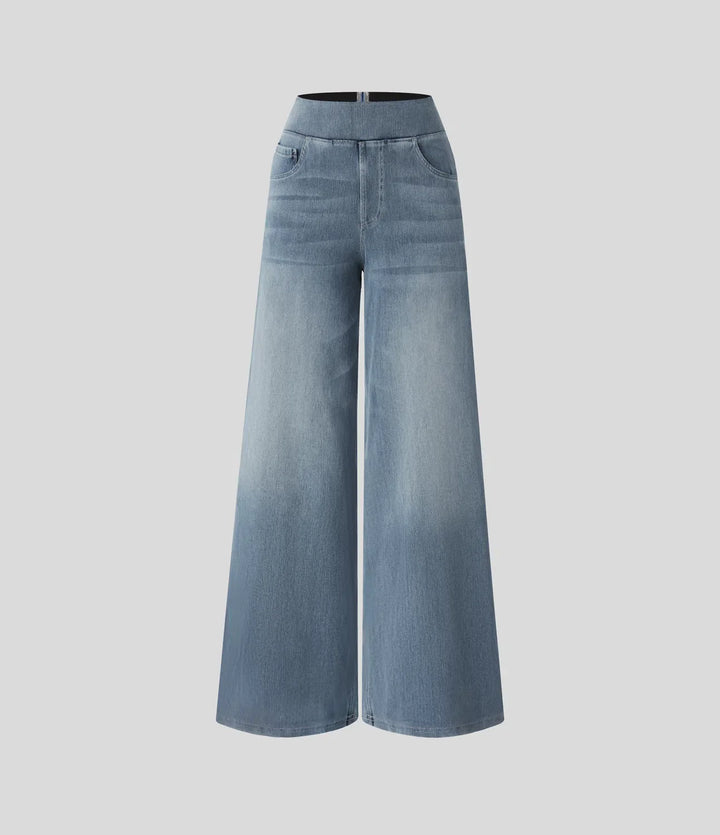 Lisa™|Elastische broek met hoge taille