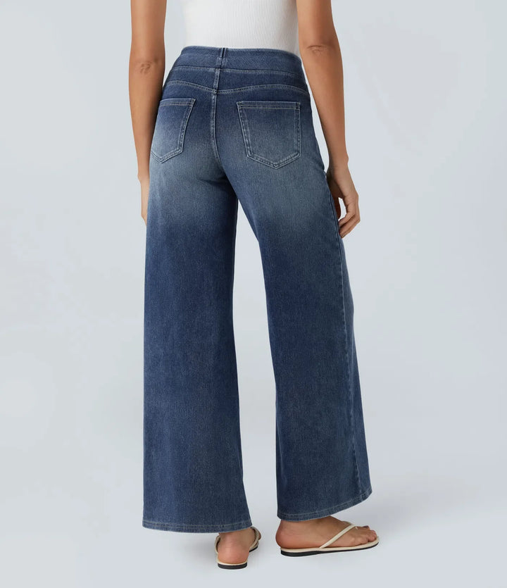 Lisa™|Elastische broek met hoge taille