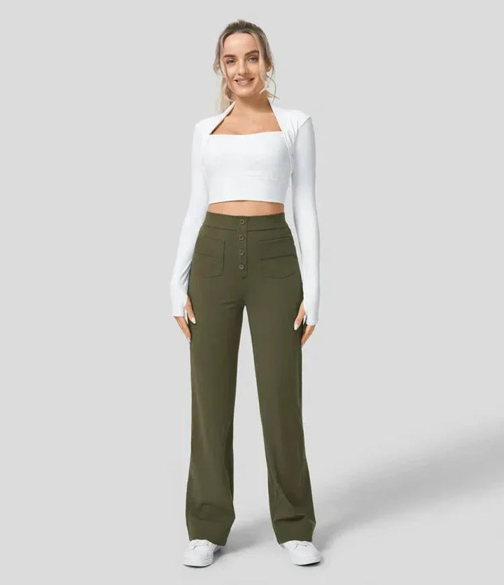 Esma™|Elastische broek hoge Taille