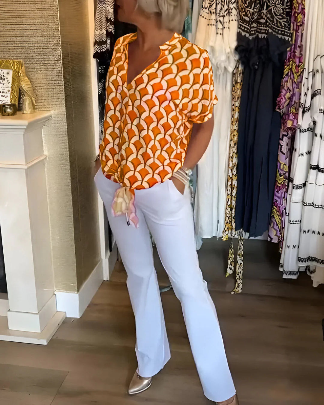 Leonie™|V-hals Blouse