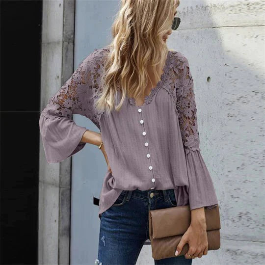 Sarah™|Floral Lace Blouse