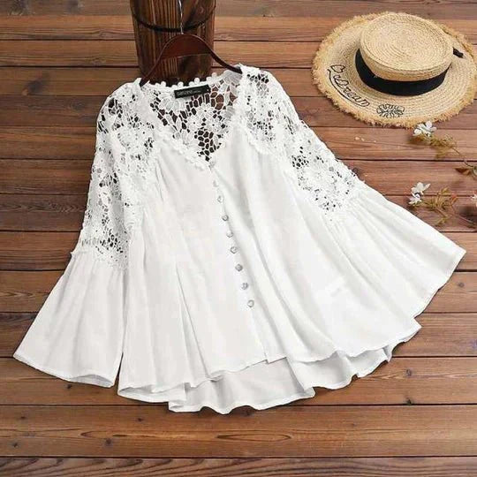 Sarah™|Floral Lace Blouse