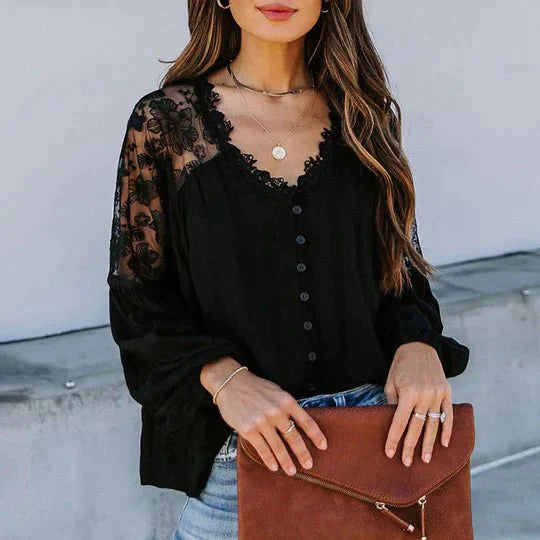 Sarah™|Floral Lace Blouse