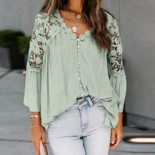 Sarah™|Floral Lace Blouse