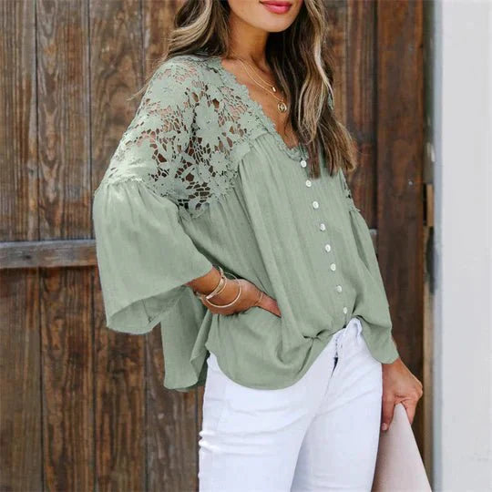 Sarah™|Floral Lace Blouse