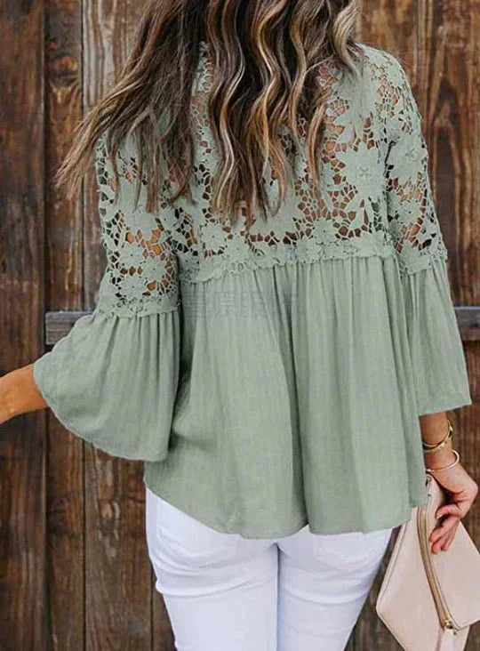 Sarah™|Floral Lace Blouse