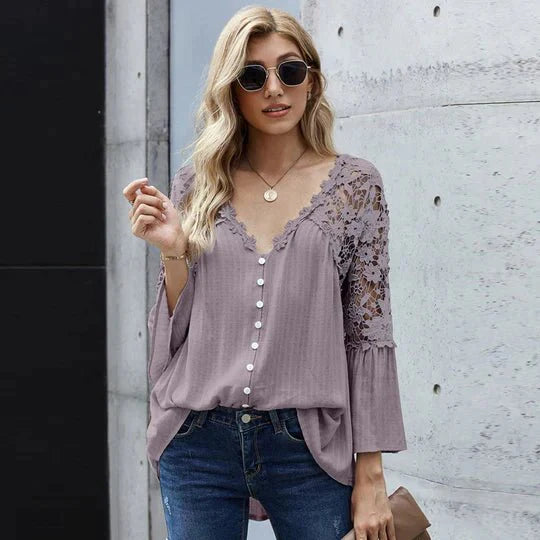 Sarah™|Floral Lace Blouse