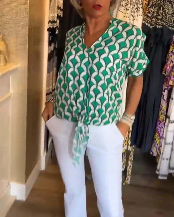 Leonie™|V-hals Blouse