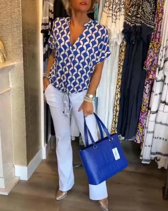 Leonie™|V-hals Blouse