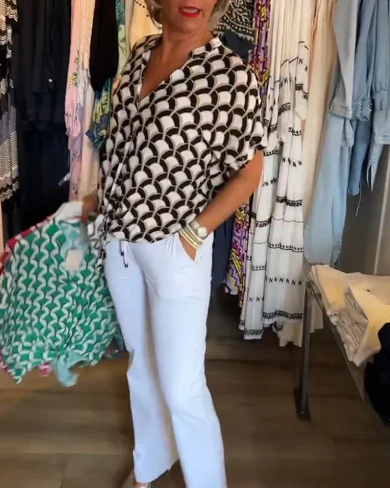 Leonie™|V-hals Blouse