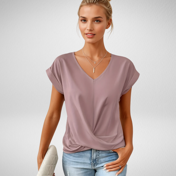 Madelon™|Casual T-shirt met V-hals